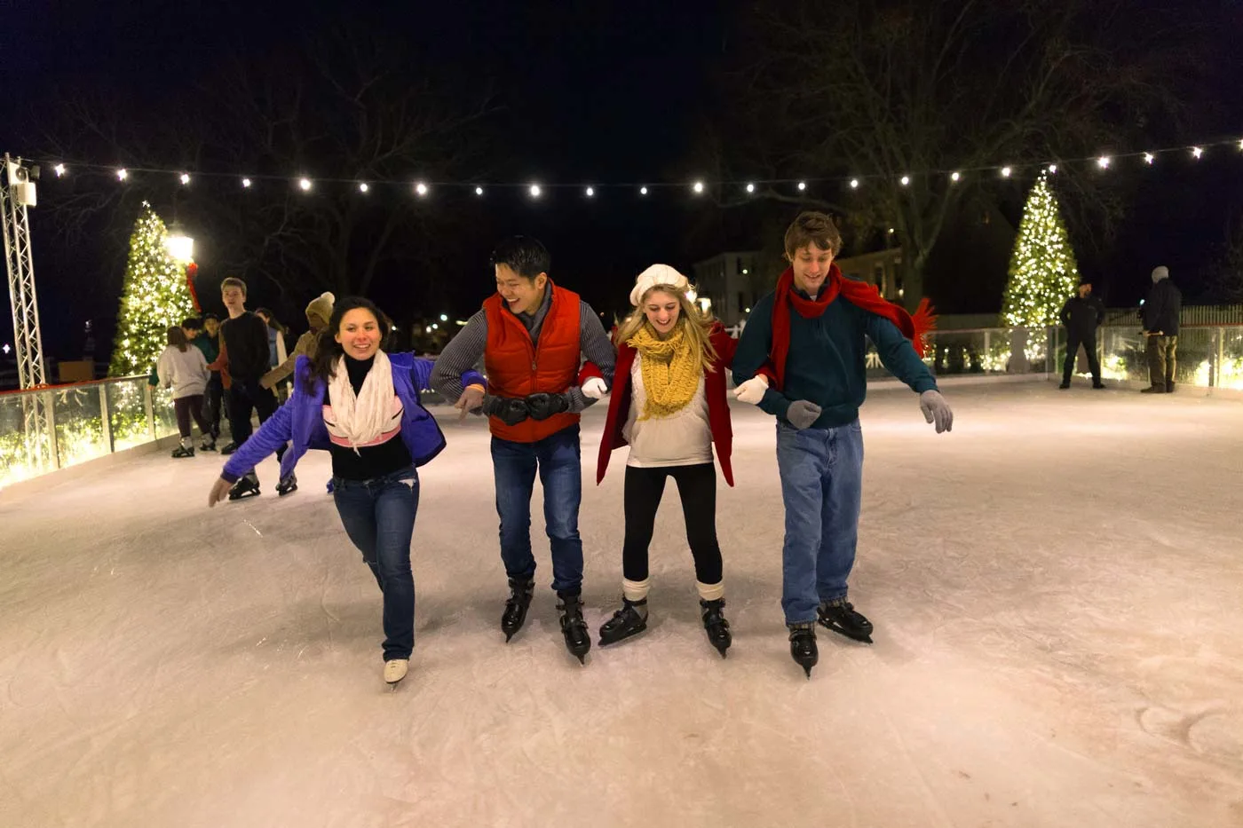 people ice skating